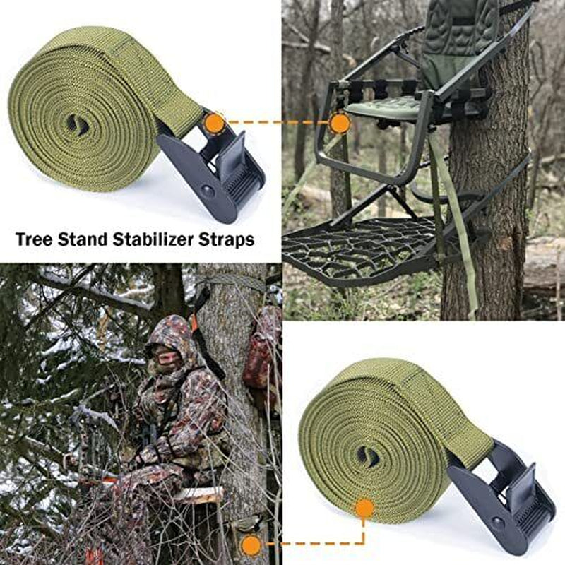 Tree Stand Stabilizer Straps, Tree Stand Accessories, Hunting Utility Strap W...