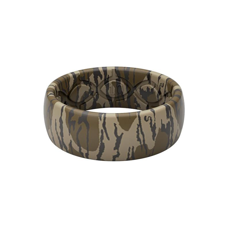 Groove Life X Mossy Oak Ring - Bottomland Camo Silicone Ring | Breathable, Comfortable, Camouflage Rubber Wedding Rings for Men, Men'S Jewelry, Accessory, Limited Lifetime Warranty