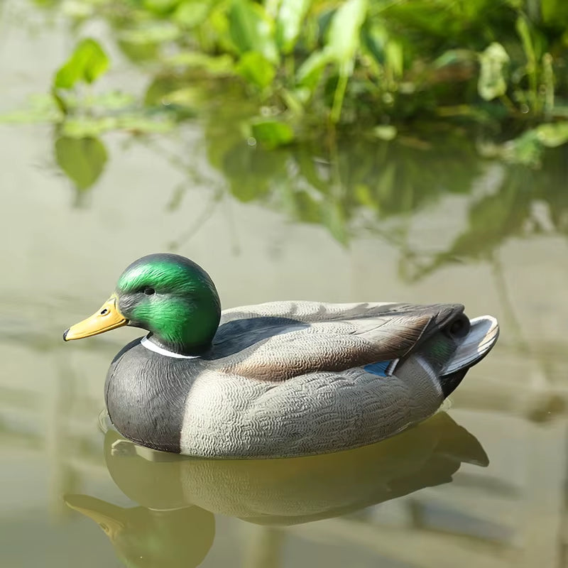 2X Fishing Hunting Decoy Plastic Duck Decoy Drake with Weighted Floating Keel
