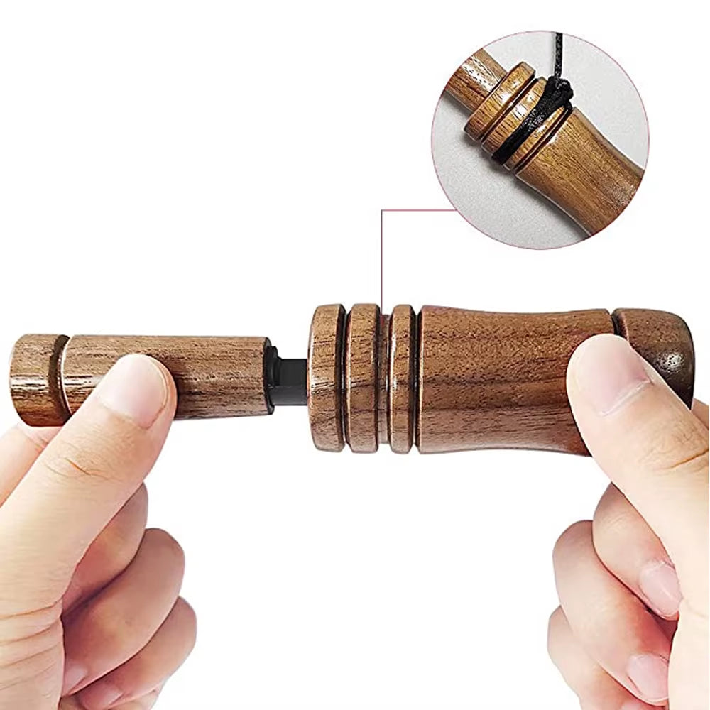 Outdoor Hunting Whistle Decoy Imitate Pheasant Duck Call Voice Call Bird Goose Voice Trap Brown Oak Wooden Whistle Drop Ship