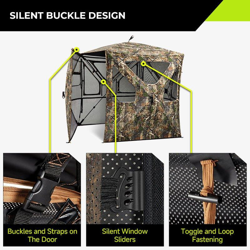 Tidewe Vis360 See through Silent 4 Full Panels Deer Hunting Blind