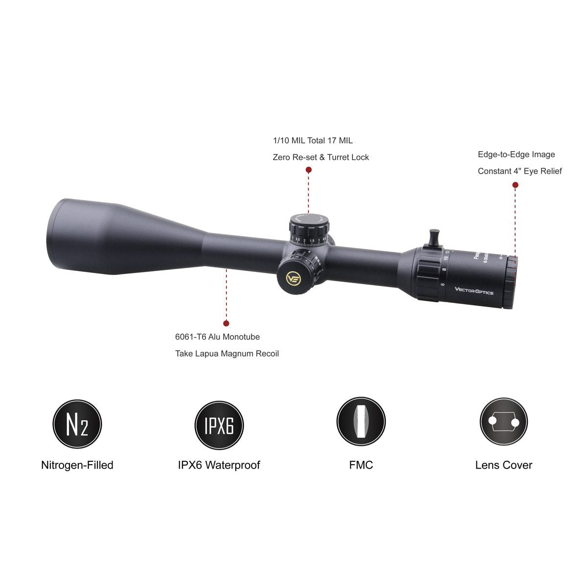 Optics Paragon 6-30x56 GenII Hunting Riflescope Tactical Target Rifle
