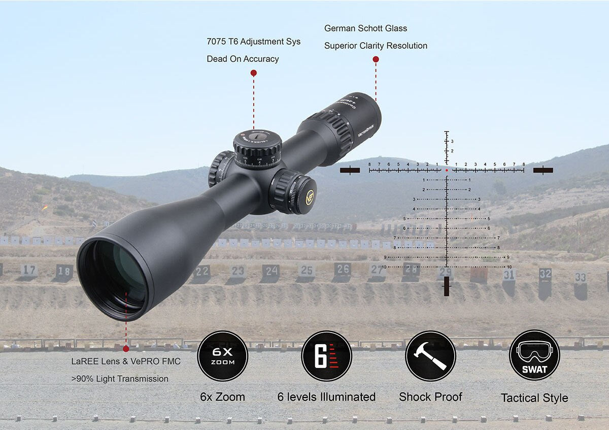 Vector Optics Continental 4-24x56 HD 34mm FFP Hunting Riflescope