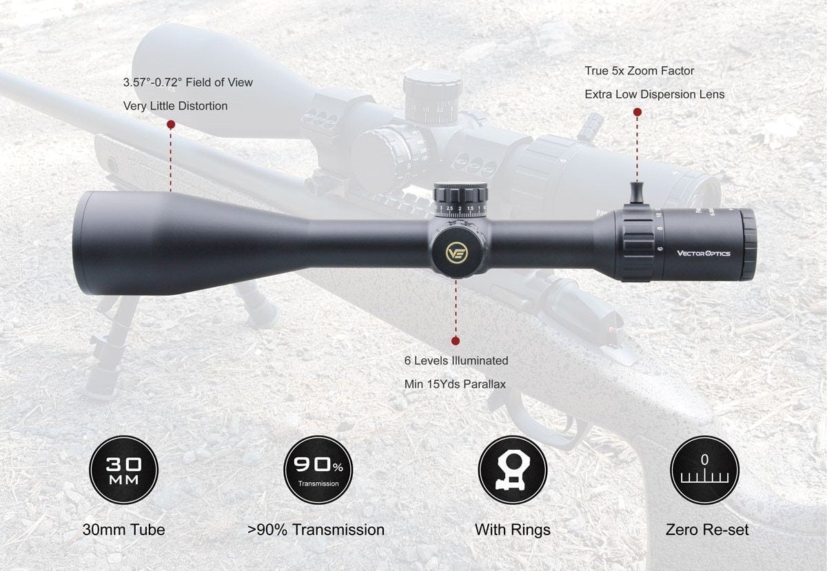 Optics Paragon 6-30x56 GenII Hunting Riflescope Tactical Target Rifle