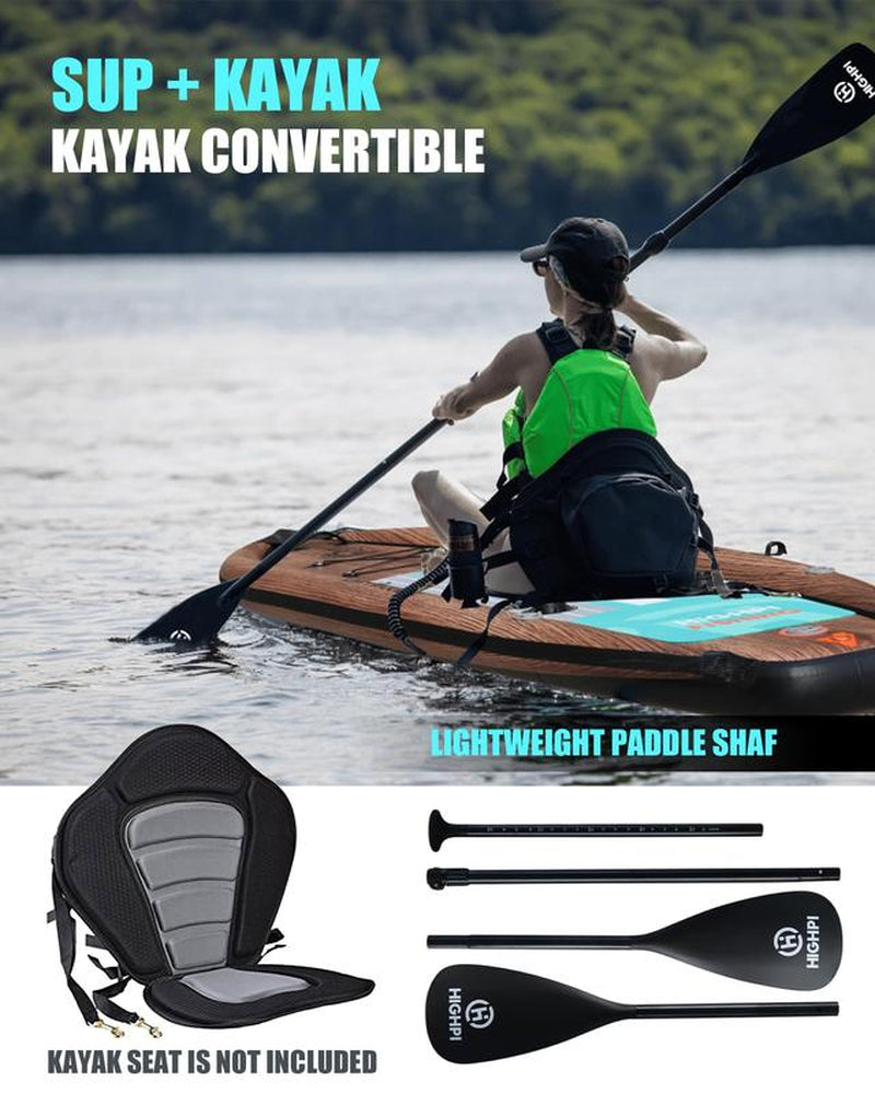 Springtok Highpi Inflatable Stand up Paddle Board 10'10"/38'' Extra Wide Premium SUP for Fishing W Accessories & Backpack,2 Fish Rod Holders, Non-Slip Deck, Leash, Kayak Paddle and Pump, Standing Boat for Adult