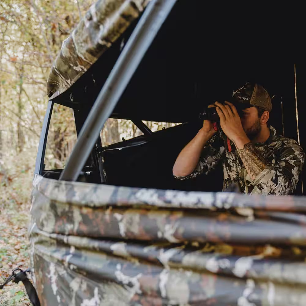 75" x 79" x 95" Portable Hunting Blind with Panoramic Shooting Window for 2 Persons - Crater Harvest