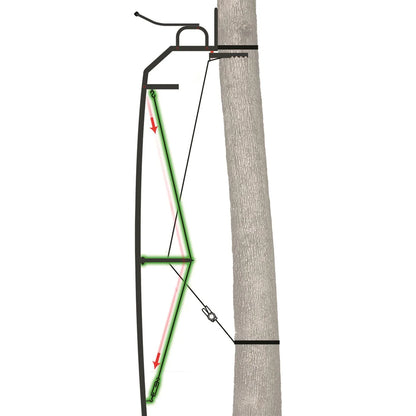 Primal Tree Stands Single Vantage Deluxe 17 Foot Climbing Ladder Hang on Tree Stand