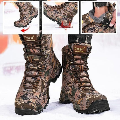 Men'S Camo Hunting-Boot Waterproof Hiking Boots Anti-Slip Lightweight Breathable Durable Outdoor Shoes High-Cut Fishing Climbing Working Trekking