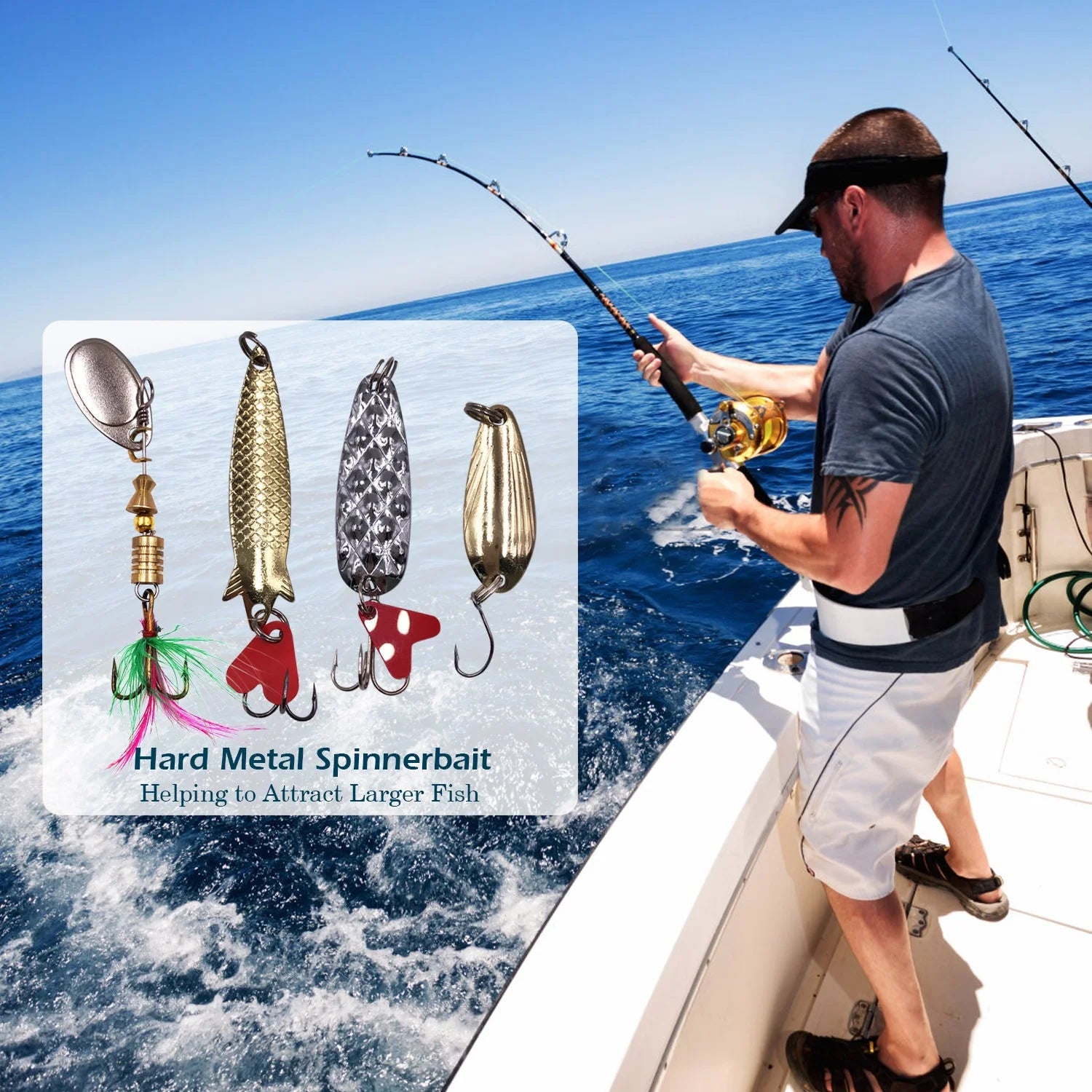 Fishing Lures Kit with Tackle Box for Bass, 300Pcs Freshwater Bait Tackle Kit for Bass Trout, Assorted Baits, Hooks & Tackle Included for Bass, Trout, Walleye Freshwater & Saltwater Fishing