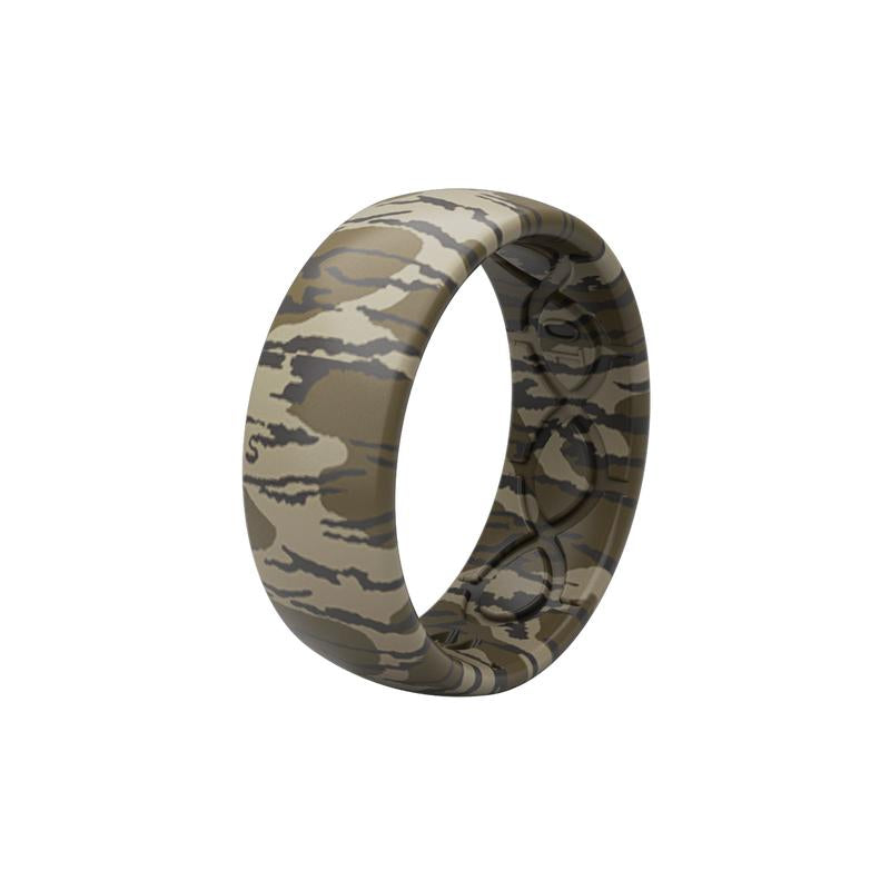 Groove Life X Mossy Oak Ring - Bottomland Camo Silicone Ring | Breathable, Comfortable, Camouflage Rubber Wedding Rings for Men, Men'S Jewelry, Accessory, Limited Lifetime Warranty