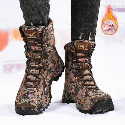 Men'S Camo Hunting-Boot Waterproof Hiking Boots Anti-Slip Lightweight Breathable Durable Outdoor Shoes High-Cut Fishing Climbing Working Trekking