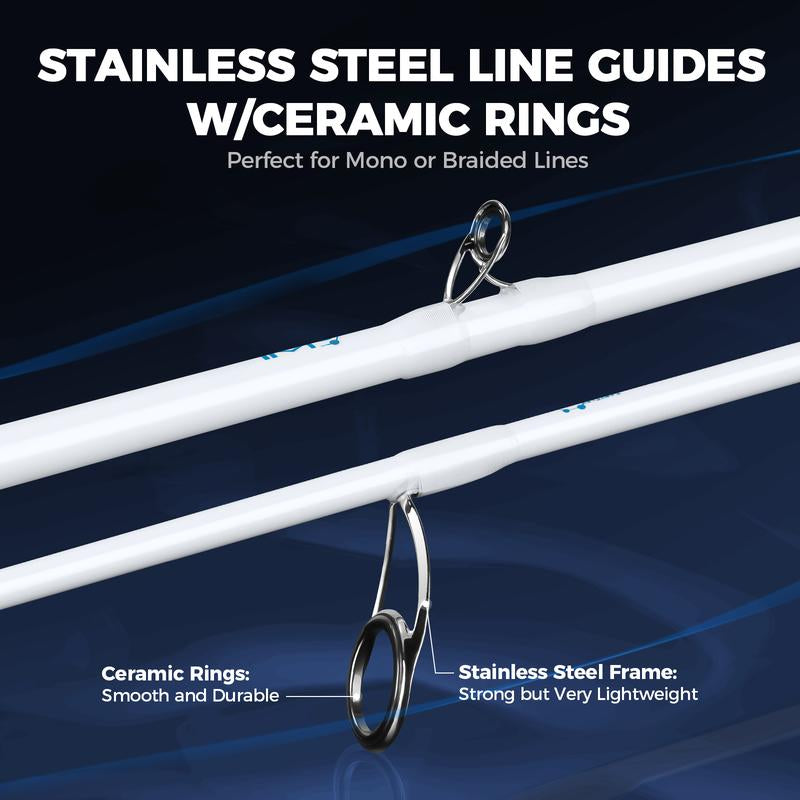 Kastking Centron Lite Twin Tip Rods, IM6 Graphite Blanks, Twin Tip Rods, Stainless Steel Guides with Ceramic Rings, Split or Full Rear EVA Handle Design, Drop Shot Hook Keeper Visit the Kastking Store