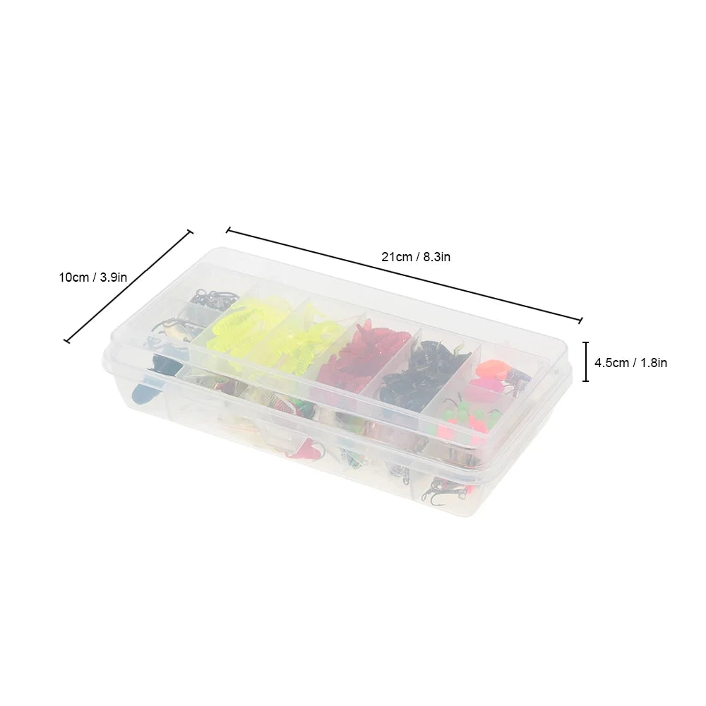 101 Pieces Fishing Lures Tackle Mixed Hard Baits Soft Baits Topwater Floating Fishing Lures Hooks Fishing Accessories Kit