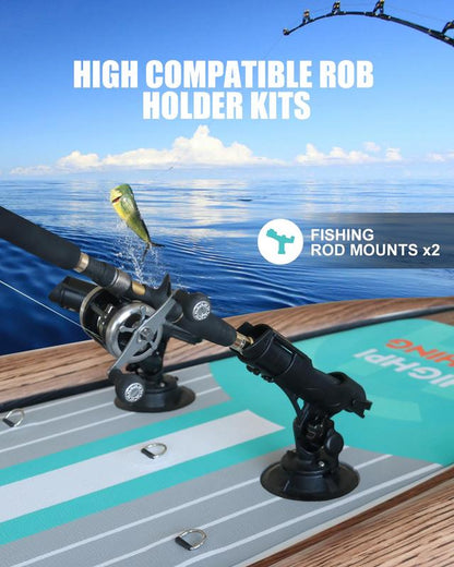 Springtok Highpi Inflatable Stand up Paddle Board 10'10"/38'' Extra Wide Premium SUP for Fishing W Accessories & Backpack,2 Fish Rod Holders, Non-Slip Deck, Leash, Kayak Paddle and Pump, Standing Boat for Adult