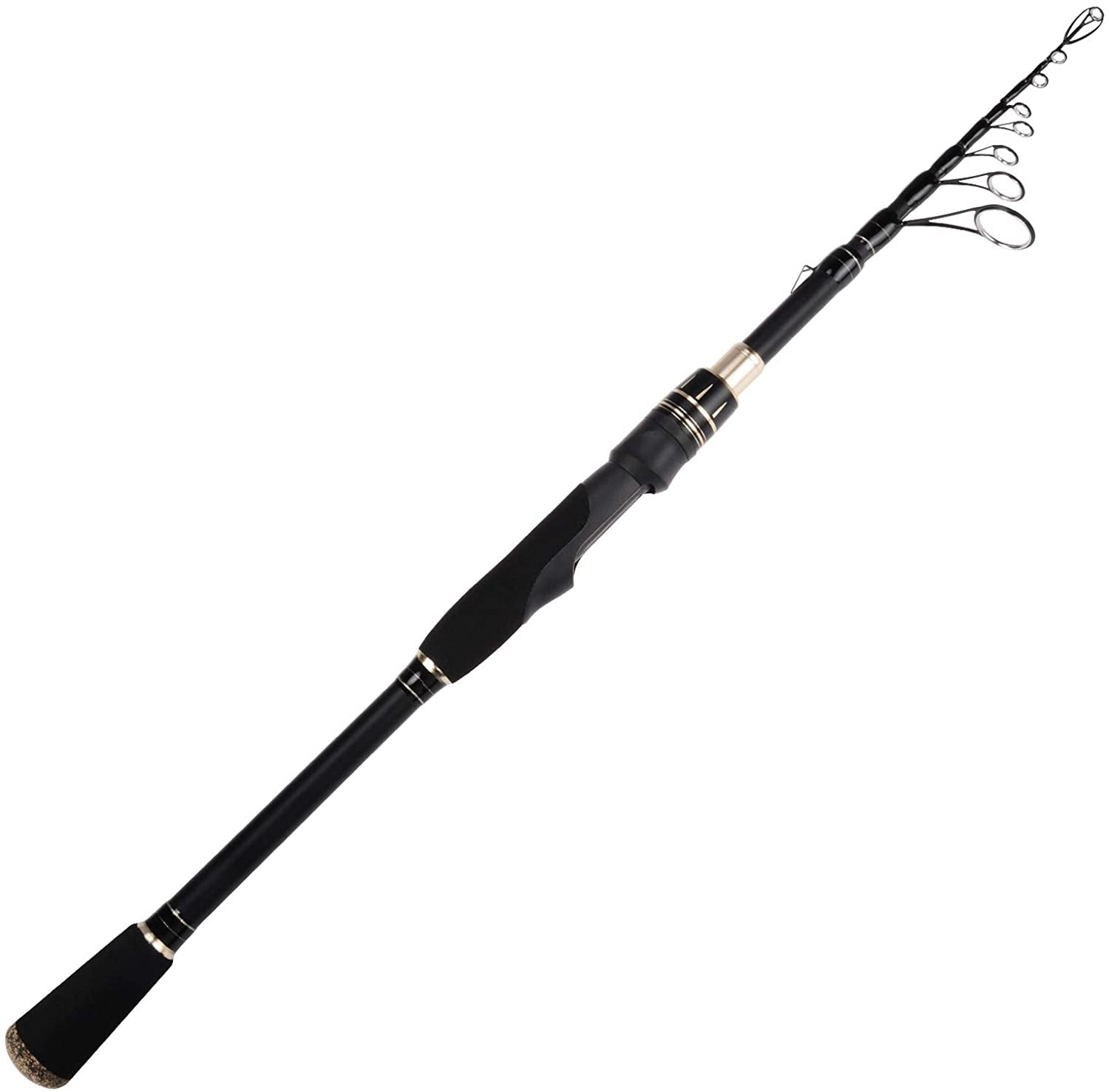 Blackhawk II Telescopic Fishing Rods with Graphite Blanks, Durable Glass Tip, Floating Guides, Single-Piece Performance, and EVA Handle