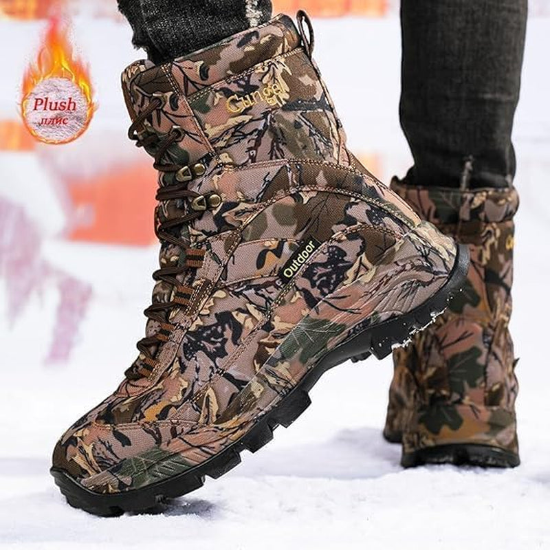 Men'S Camo Hunting-Boot Waterproof Hiking Boots Anti-Slip Lightweight Breathable Durable Outdoor Shoes High-Cut Fishing Climbing Working Trekking