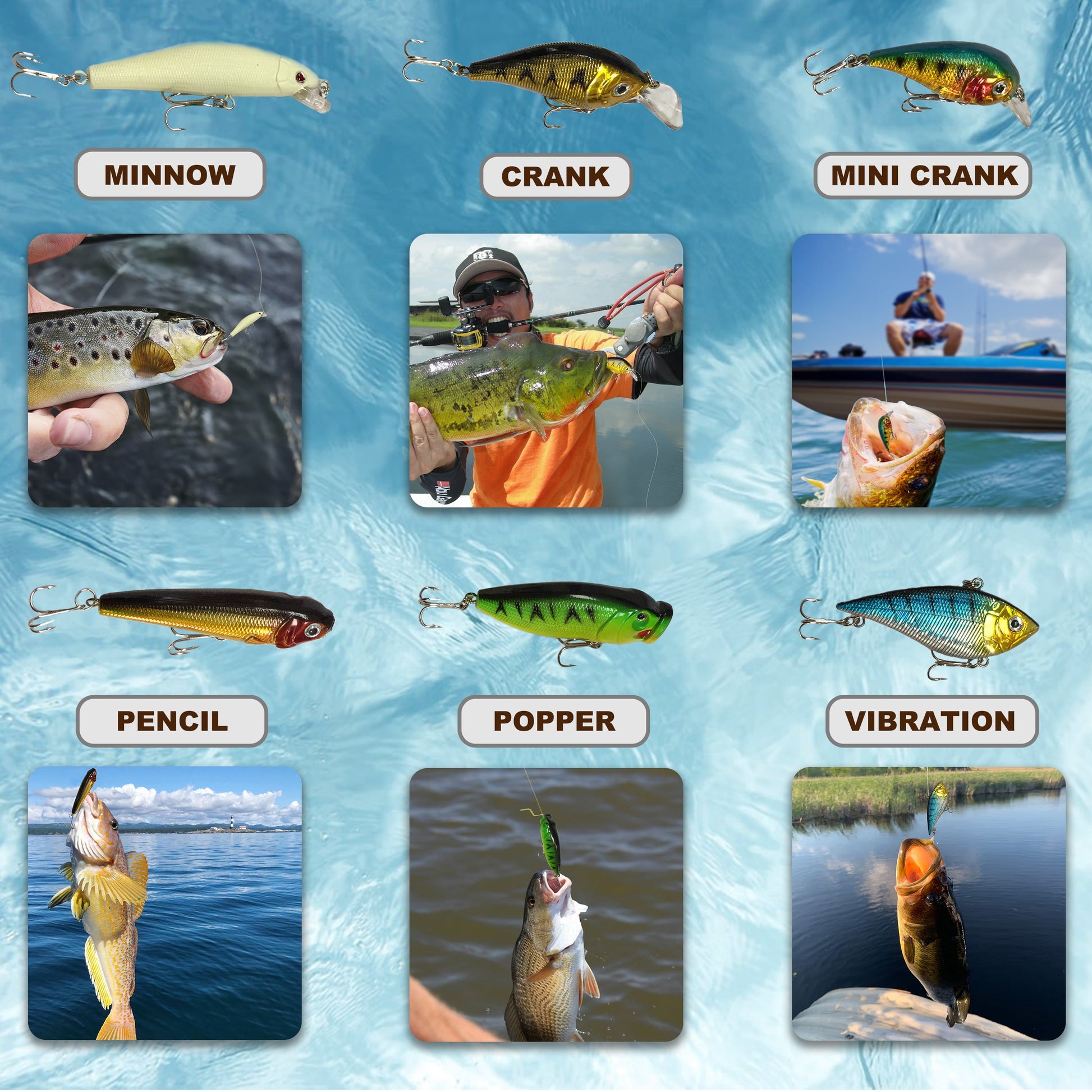 Fishing Lures Kit with Tackle Box for Bass, 300Pcs Freshwater Bait Tackle Kit for Bass Trout, Assorted Baits, Hooks & Tackle Included for Bass, Trout, Walleye Freshwater & Saltwater Fishing