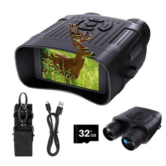 3.0" HD Large Screen Night Vision Binoculars - Infrared Photo & Video Capture | Ideal for Camping, Hunting, Wildlife Observation & Outdoor Adventures