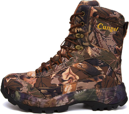 Men'S Camo Hunting-Boot Waterproof Hiking Boots Anti-Slip Lightweight Breathable Durable Outdoor Shoes High-Cut Fishing Climbing Working Trekking