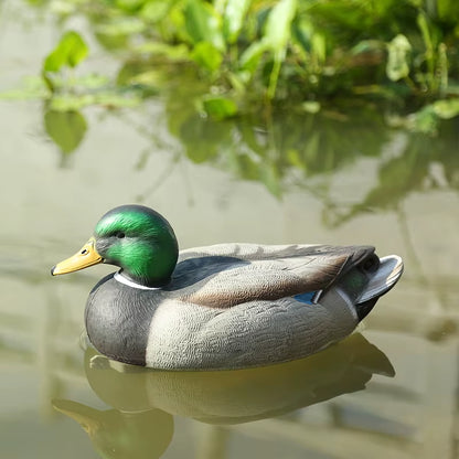 2X Fishing Hunting Decoy Plastic Duck Decoy Drake with Weighted Floating Keel