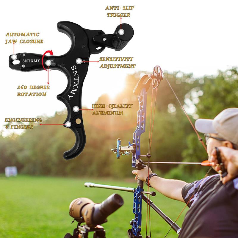 Bow Release for Compound Bow 360° Rotatable Thumb Release for Compound Bow Archery Trigger Release Compound Bow