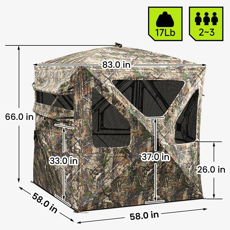 Tidewe Vis360 See through Silent 4 Full Panels Deer Hunting Blind