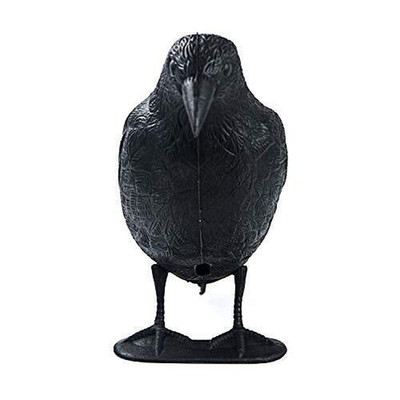 Crow Decoys Full Body Plastic Crow Decoy for Hunting, Black Flocked Crow Deco...