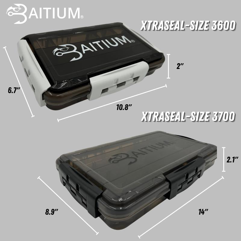 Baitium Xtraseal Waterproof Fishing Tackle Box Organizer, Tackle Boxes with Dividers, Tacklebox for Fishing, 3600 3700 Tackle Tray,