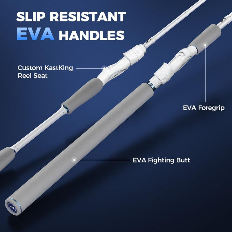 Kastking Centron Lite Twin Tip Rods, IM6 Graphite Blanks, Twin Tip Rods, Stainless Steel Guides with Ceramic Rings, Split or Full Rear EVA Handle Design, Drop Shot Hook Keeper Visit the Kastking Store