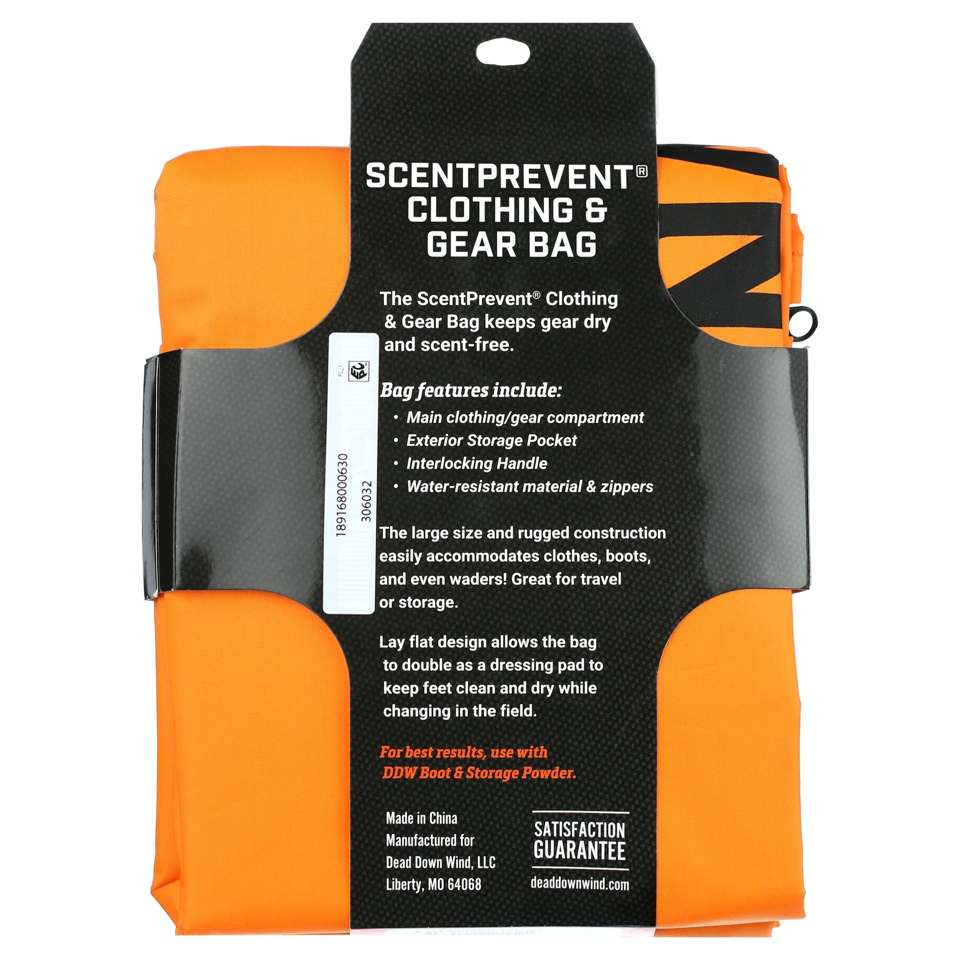 All-Purpose Scent Prevent® Bag - Orange, Water-Resistant, Durable Material