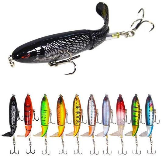 Artificial Fishing Lure, 10Pcs Rotating Fishing Baits with Hook, Outdoor Fishing Accessories for Fishing Enthusiasts