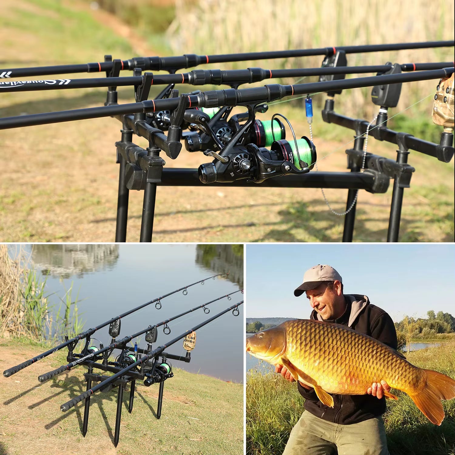 3.0M/3.6M 6/7 Sections Portable Carbon Fiber Carp Fishing Rod - Travel Fishing Pole and Tackle