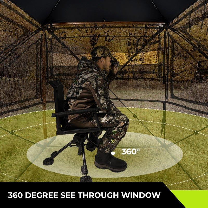Tidewe Vis360 See through Silent 4 Full Panels Deer Hunting Blind