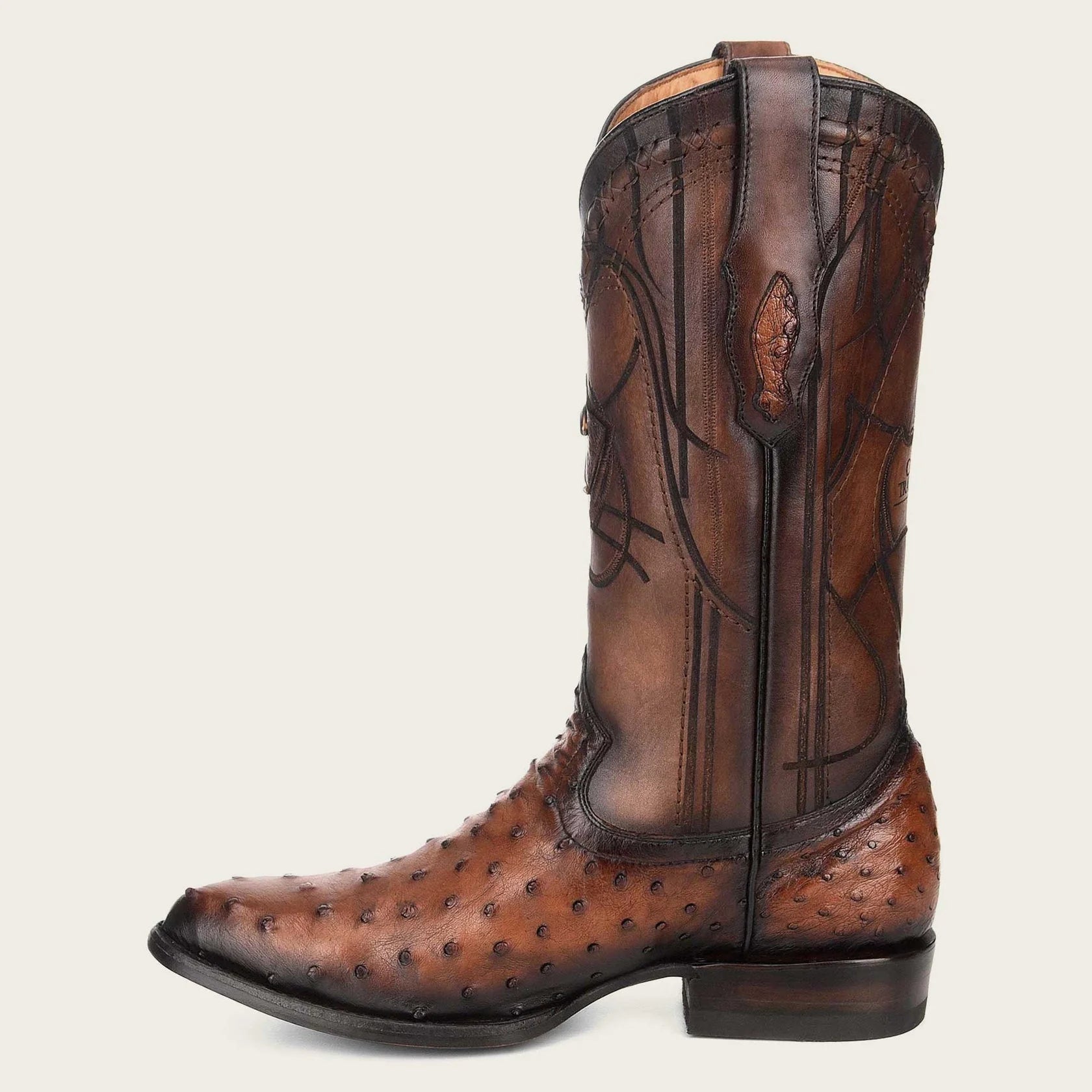 Mens Genuine Ostrich Leather Boots - CU303
