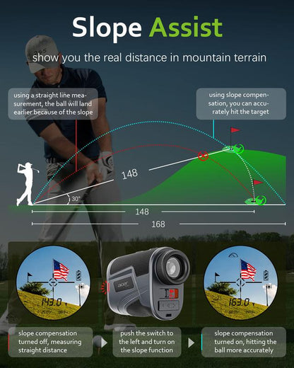 Acer Laser Golf Rangefinder with Slope, Magnetic&Rechargeable,Flag Lock Vibration, 800/1200 Yards Range ,6X Magnification for Hunting,Outdoor Exploration,Landscaping & Scouting, Shooting,Sports Event Measurement Golf Accessories for Men, Perfect Gift Idea